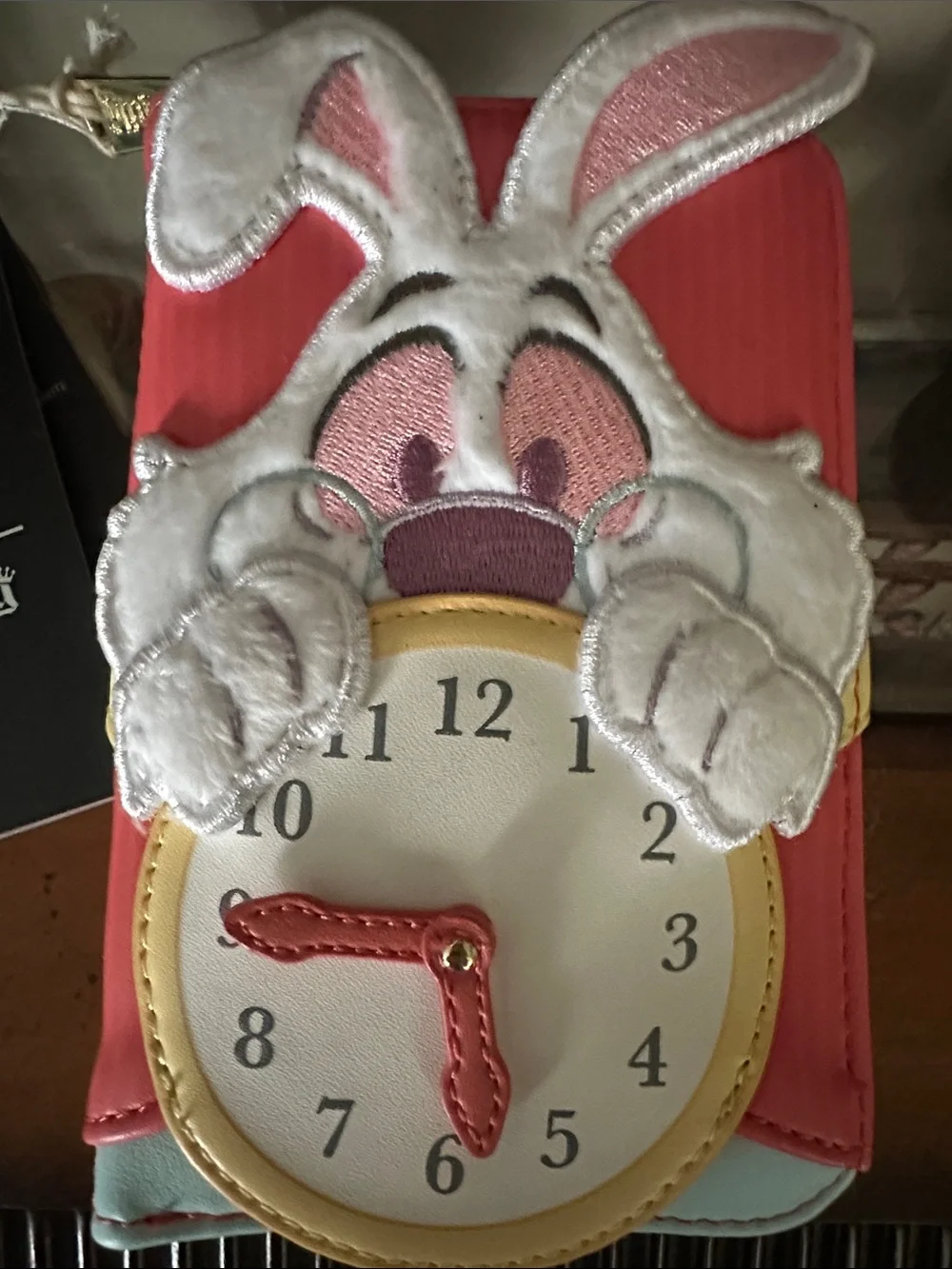 Loungefly white rabbit Clock wallet NWT Alice in wonderland